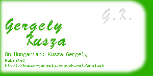 gergely kusza business card